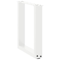 vidaXL Soffbordsben U-formade 2 st vita 28x(42-43) cm stål