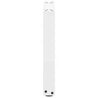vidaXL Soffbordsben U-formade 2 st vita 28x(42-43) cm stål