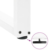 vidaXL Soffbordsben U-formade 2 st vita 28x(42-43) cm stål