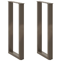 vidaXL Konsolbordsben U-formade 2 st naturstål 28x(72-73) cm stål