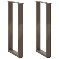 vidaXL Konsolbordsben U-formade 2 st naturstål 38x(72-73) cm stål