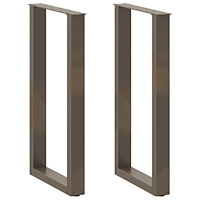 vidaXL Barbordsben U-formade 2 st naturstål 50x(90-91) cm stål
