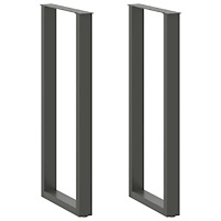 vidaXL Barbordsben U-formade 2 st antracit 50x(110-111) cm stål