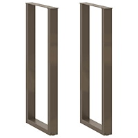 vidaXL Barbordsben U-formade 2 st naturstål 50x(110-111) cm stål