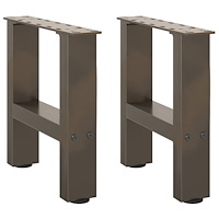 vidaXL Soffbordsben naturstål 2 st 30x(30-31) cm stål