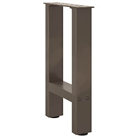 vidaXL Soffbordsben naturstål 2 st 28x(42-43) cm stål