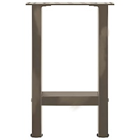 vidaXL Soffbordsben naturstål 2 st 28x(42-43) cm stål