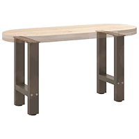 vidaXL Soffbordsben naturstål 2 st 28x(42-43) cm stål