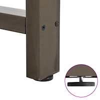 vidaXL Soffbordsben naturstål 2 st 28x(42-43) cm stål