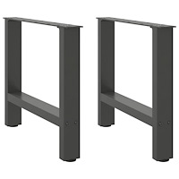 vidaXL Soffbordsben antracit 2 st 60x(42-43) cm stål