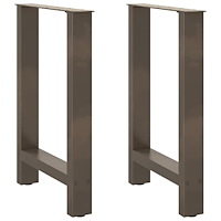 vidaXL Matbordsben naturstål 2 st 60x(72-73) cm stål