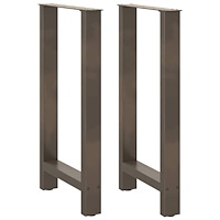vidaXL Barbordsben naturstål 2 st 50x(90-91) cm stål