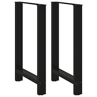 vidaXL Barbordsben svarta 2 st 60x(90-91) cm stål