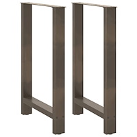 vidaXL Barbordsben naturstål 2 st 60x(90-91) cm stål