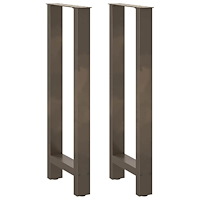 vidaXL Barbordsben naturstål 2 st 40x(100-101) cm stål