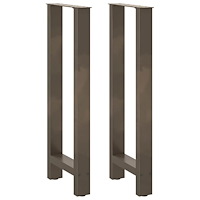vidaXL Barbordsben naturstål 2 st 50x(100-101) cm stål