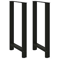 vidaXL Barbordsben svarta 2 st 60x(100-101) cm stål