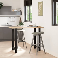 vidaXL Barbordsben svarta 2 st 60x(100-101) cm stål