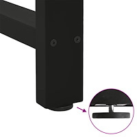 vidaXL Barbordsben svarta 2 st 60x(100-101) cm stål