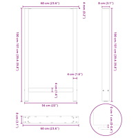 vidaXL Barbordsben svarta 2 st 60x(100-101) cm stål