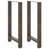 vidaXL Barbordsben naturstål 2 st 60x(100-101) cm stål