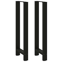 vidaXL Barbordsben svarta 2 st 50x(110-111) cm stål