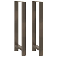 vidaXL Barbordsben naturstål 2 st 50x(110-111) cm stål