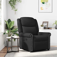 vidaXL Reclinerfåtölj glansig brun konstläder