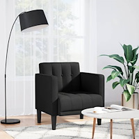 vidaXL Soffstol med armstöd svart 53 cm tyg