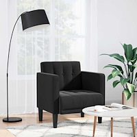 vidaXL Soffstol med armstöd svart 53 cm sammet