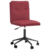 vidaXL Matstol vinröd konstläder