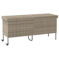 vidaXL Dynbox på hjul ljusgrå 160x55x75 cm konstrottning