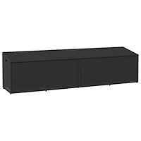 vidaXL Förvaringslåda för trädgård svart 220x50x58 cm konstrotting