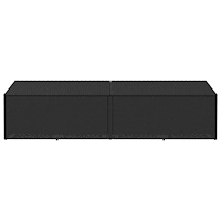 vidaXL Förvaringslåda för trädgård svart 220x50x58 cm konstrotting