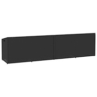 vidaXL Förvaringslåda för trädgård svart 220x50x58 cm konstrotting