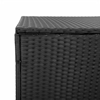 vidaXL Förvaringslåda för trädgård svart 220x50x58 cm konstrotting