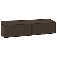 vidaXL Förvaringslåda för trädgården brun 220x50x58 cm konstrotting