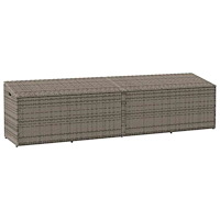 vidaXL Förvaringslåda för trädgård grå 220x50x58 cm konstrotting