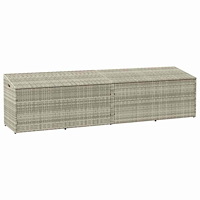 vidaXL Förvaringslåda för trädgården ljusgrå 220x50x58 cm konstrotting