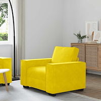 vidaXL Soffstol gul 60 cm sammet