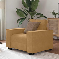 vidaXL Soffstol brun 60 cm sammet