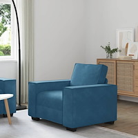 vidaXL Soffstol blå 60 cm sammet