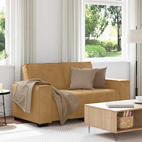 vidaXL 2-sitssoffa brun 120 cm sammet