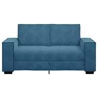 vidaXL 2-sitssoffa blå 120 cm sammet