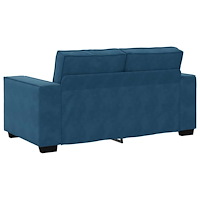 vidaXL 2-sitssoffa blå 120 cm sammet