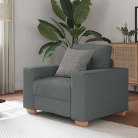 vidaXL Fåtölj mörkgrå 60 cm tyg