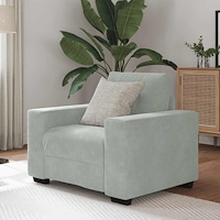 vidaXL Soffstol ljusgrå 60 cm sammet