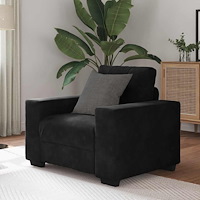 vidaXL Soffstol svart 60 cm sammet