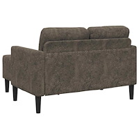 vidaXL 2-sitssoffa med schäslong L-formad mörkgrå 125 cm konstläder