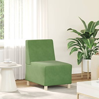 vidaXL Soffstol ljusgrön 55 cm sammet